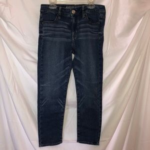 American Eagle Cropped Skinny Jeans High Waisted